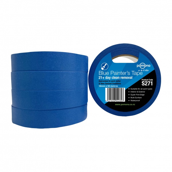 Pomona Blue Painter’s 21+ Day Masking Tape 24mm x 50m (Box of 24)