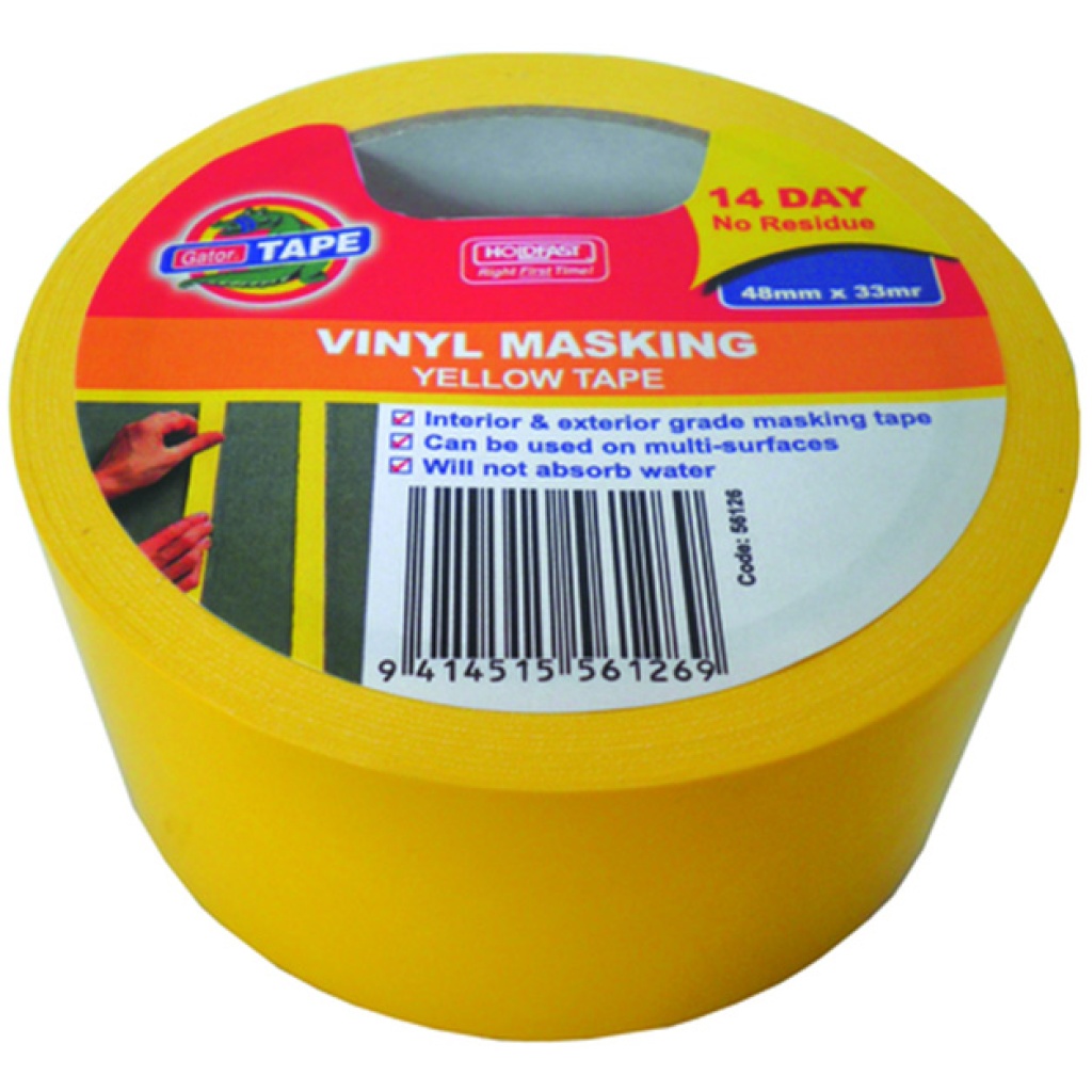 gator-vinyl-masking-tape-14-day-48mm-x-50mr-yellow-trade-products