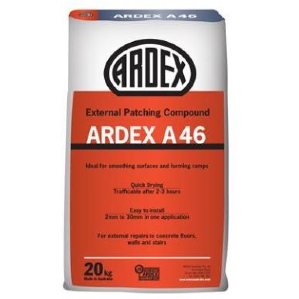 ARDEX A46 Rapid Drying Slump Free Mortar For External Repairs 20kg