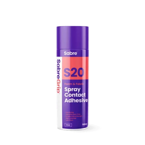 SabreGrip S20 Aerosol Contact Adhesive 500ml (Box of 12)