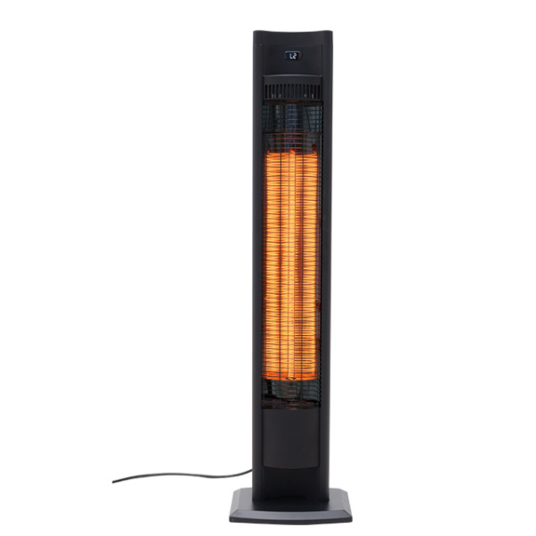 2000W Carbon Series Radiant Free Standing Vertical Heater, 240V with Remote Control